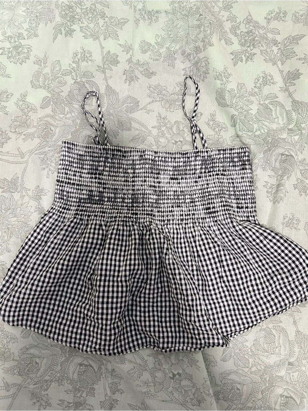 AE Gingham Babydoll Top